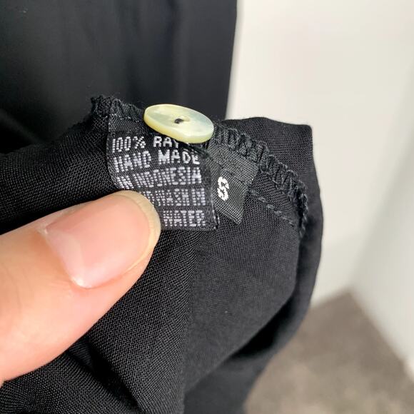 Pampelone Giselle Midi Dress Black Plunge Neck Front Twist Womens Small New - Picture 16 of 16